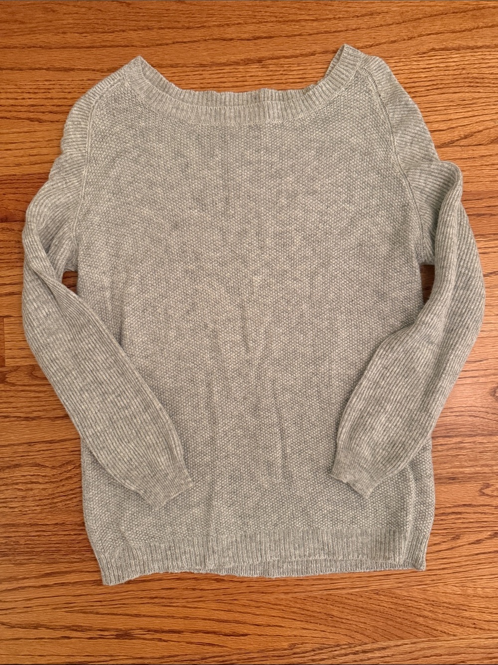 Women's Off-the-Shoulder Knit Sweater in Light Gray